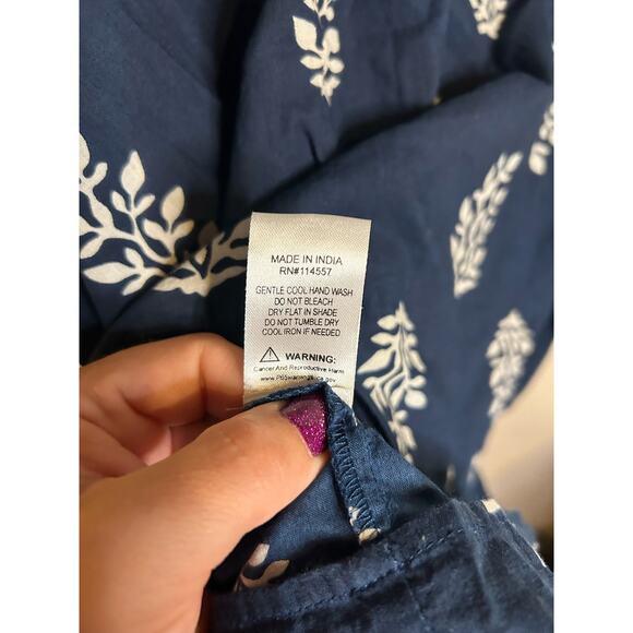 THML Navy & White Aztec Short Sleeved Blouse - Picture 3 of 5